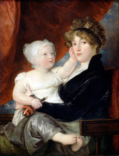 Mevrouw Benjamin West II met haar zoon Benjamin West III door Benjamin West